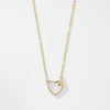 Wholesale Sweet 24K Gold Plated Stainless Steel Heart Shape Necklace For Women