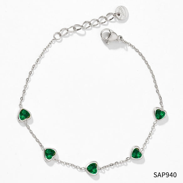 Wholesale Sweet Love Pattern Stainless Steel Jewelry Set With Zircon Inlay And Electroplating Treatment Necklace And Bracelet With O Chain And Love Water Drops Bell Patterns