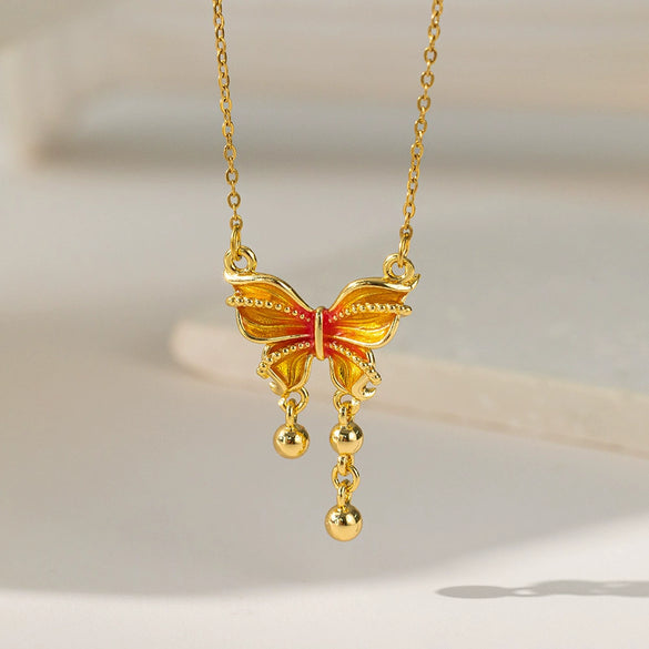 Wholesale Sweet Nature Heart Shape Titanium Steel Copper Electroplated Clavicle Chain Necklace For Women