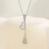 Wholesale Sweet Nature Heart Shape Titanium Steel Copper Electroplated Clavicle Chain Necklace For Women