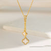Wholesale Sweet Nature Heart Shape Titanium Steel Copper Electroplated Clavicle Chain Necklace For Women