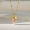 Wholesale Sweet Nature Heart Shape Titanium Steel Copper Electroplated Clavicle Chain Necklace For Women