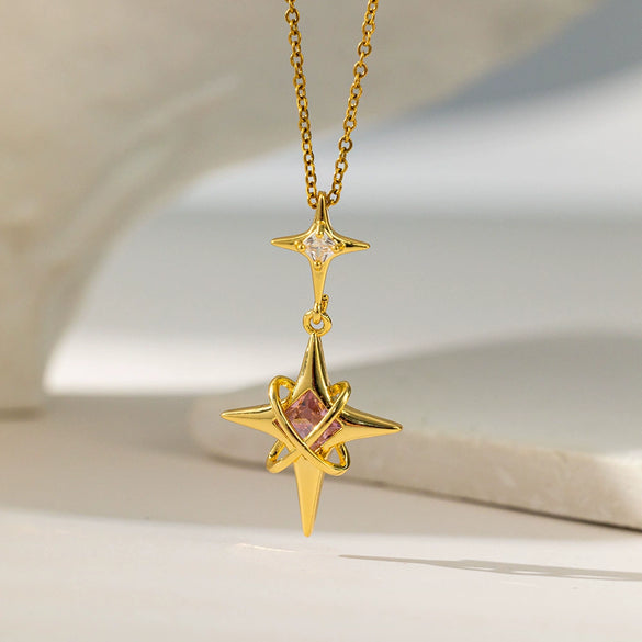 Wholesale Sweet Nature Heart Shape Titanium Steel Copper Electroplated Clavicle Chain Necklace For Women