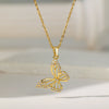 Wholesale Sweet Nature Heart Shape Titanium Steel Copper Electroplated Clavicle Chain Necklace For Women