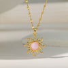 Wholesale Sweet Nature Heart Shape Titanium Steel Copper Electroplated Clavicle Chain Necklace For Women