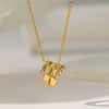 Wholesale Sweet Nature Heart Shape Titanium Steel Copper Electroplated Clavicle Chain Necklace For Women