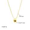 Wholesale Sweet Niche Design Geometric Titanium Steel Love Pendant Earrings And Clavicle Chain With Electroplating