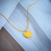 Wholesale Sweet Niche Design Geometric Titanium Steel Love Pendant Earrings And Clavicle Chain With Electroplating