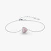 Wholesale Sweet S925 Sterling Silver Heart Shape Love Bracelet For Women With Micro Inlay