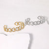 Wholesale Sweet Simple Love Heartd Titanium Steel Open Bracelet With Electroplating