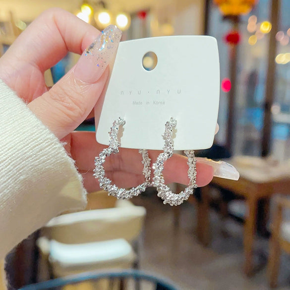 Wholesale Sweet Style Alloy Heart Shaped Electroplated Women's Earrings