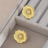 Wholesale Sweet Style Flower Shape Copper Goldplated Earrings For Women