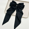 Wholesale Sweet Style Handmade Cloth Hair Accessories Spring Clip Hairpin With Satin Fabric Bow Ribbon For Women