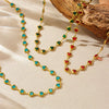 Wholesale Sweet Style Heart Shape Rhinestone Stainless Steel Electroplated Necklace