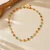 Wholesale Sweet Style Heart Shape Rhinestone Stainless Steel Electroplated Necklace