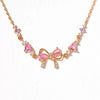 Wholesale Sweet Style Women's Bracelet With Love Zircon Butterfly And Bow Tie Pattern Copper And Plastic Material