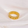Wholesale Swirable Threedimensional Design Light Luxury Stainless Steel Geometric Ring For Women With 18K Real Gold Electroplating