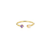 Wholesale Tail Ring Stainless Steel Ins Style Geometric Set With Diamonds Letters Numbers Text Design
