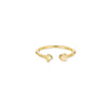 Wholesale Tail Ring Stainless Steel Ins Style Geometric Set With Diamonds Letters Numbers Text Design