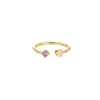 Wholesale Tail Ring Stainless Steel Ins Style Geometric Set With Diamonds Letters Numbers Text Design
