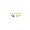 Wholesale Tail Ring Stainless Steel Ins Style Geometric Set With Diamonds Letters Numbers Text Design