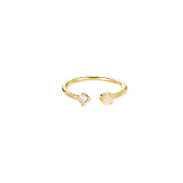 Wholesale Tail Ring Stainless Steel Ins Style Geometric Set With Diamonds Letters Numbers Text Design