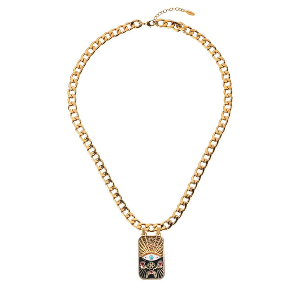 Wholesale Tarot And Bracelet Jewelry Copper Gold Plated Retro Geometric Cartoon Characters Style