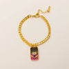 Wholesale Tarot And Bracelet Jewelry Copper Gold Plated Retro Geometric Cartoon Characters Style