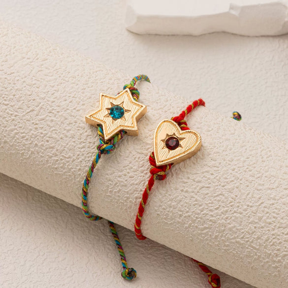 Wholesale Tarot Card Bracelet Copper Geometric Pattern Electroplating Unisex