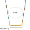 Wholesale Tarot Cone Pendant Necklace Titanium Steel Copper Gold Plated Vintage Geometric Style