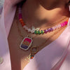 Wholesale Tarot Necklace Copper Geometric Retro Style Electroplated For Unisex