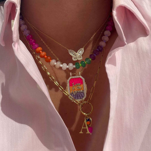 Wholesale Tarot Necklace Copper Geometric Retro Style Electroplated For Unisex