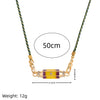 Wholesale Tarot Necklace Copper Gold Plated Geometric Pendant For Men