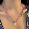 Wholesale Tarot Necklace Copper Gold Plated Geometric Pendant Men's Boyfriend Style