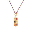 Wholesale Tarot Necklace Copper Gold Plated Geometric Pendant Men's Boyfriend Style