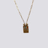 Wholesale Tarot Necklace Copper Heart Shape Fourleaf Clover Pattern Set With Diamonds Pendant