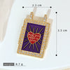 Wholesale Tarot Necklace Pendant Copper Micropaved Geometric Style 18K Gold Plated