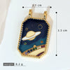 Wholesale Tarot Necklace Pendant Copper Micropaved Geometric Style 18K Gold Plated