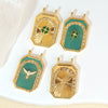 Wholesale Tarot Necklace Pendant Copper Micropaved Geometric Style 18K Gold Plated