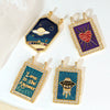 Wholesale Tarot Necklace Pendant Copper Micropaved Geometric Style 18K Gold Plated