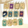 Wholesale Tarot Necklace Pendant Copper Micropaved Geometric Style 18K Gold Plated