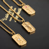 Wholesale Tarot Necklace With Geometric Pattern High Sense Plant Flowers Threedimensional Embossed Diamondembossed Titanium Steel Woolen Twist Chain Electroplated