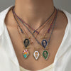 Wholesale Tarot Pendant Necklace Copper Retro Geometric Gold Plated