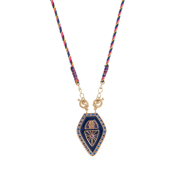 Wholesale Tarot Pendant Necklace Copper Retro Geometric Gold Plated