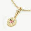 Wholesale Tarot Series Titanium Steel Necklace With Mixed Gemstone Inlay Heart Shape Pendant For Women