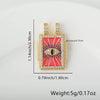 Wholesale Tarot Square Pendant Necklace Copper Plated 18K Gold Geometric Style Electroplated Oildripping Zircon Diy Accessories