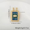 Wholesale Tarot Square Pendant Necklace Copper Plated 18K Gold Geometric Style Electroplated Oildripping Zircon Diy Accessories