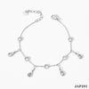 Wholesale Tassel Anklet Stainless Steel Inlaid Zircon Geometric Styling Non Fading Foot Chain For Women
