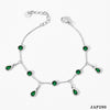 Wholesale Tassel Anklet Stainless Steel Inlaid Zircon Geometric Styling Non Fading Foot Chain For Women