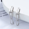 Wholesale Tassel Chain Earrings 925 Sterling Silver Geometric Style For Women
